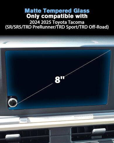 For 2022~2024 Nissan Frontier (S/SV/Pro-X/Pro-4X) Screen Protector Matte Anti-Glare Tempered Glass Touchscreen *1 Accessories 9H Hardness Glass - No More Fingerprint in Saudi Arabia