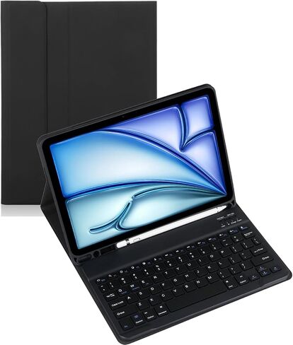 حالة لوحة المفاتيح لعلامة Tab Samsung Galaxy Active Pro 2025 10.1 بوصة/4 Pro/5 Pro ، SM-T540/T547/T630/T638 غطاء مفتاح Bluetooth القابل للفصل مع حامل قلم مدمج (أسود) (عادي) in Kuwait