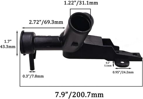 25329 2K600 Radiator Filler Neck Compatible with Compatible with KIA Soul 1.6L (1591cc) DOHC L4 2011 2012 2013 25329-2K600 253292K600 in Saudi Arabia
