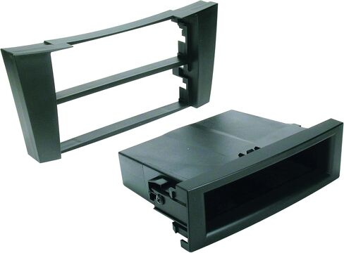 Scosche MZ2345B Single DIN Radio Install Dash Kit with Storage Pocket Compatible with Select 2003-2006 Mercedes-Benz E-Class - Aftermarket Car Stereo Installation Kit - Does Not Fit Double DIN Radios in Saudi Arabia