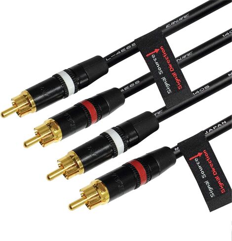Best Worlds Best Cables 4 Foot RCA Cable Pair - مصنوع من Canare L -4E6s و Star Quad و Audio Interconnect Cable و Neutrik -Rean Nys Gold RCA - تصميم اتجاهي - مصنوع مخصص in Saudi Arabia