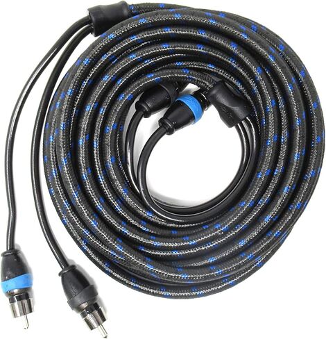 Sky High Car Audio 2 قناة 1.5 قدم RCA Cables Triple Shield Nylon مطلية in Saudi Arabia