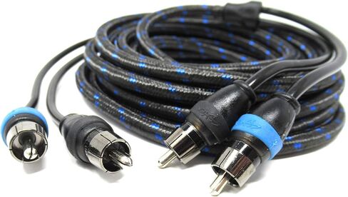 Sky High Car Audio 2 قناة 1.5 قدم RCA Cables Triple Shield Nylon مطلية in Saudi Arabia