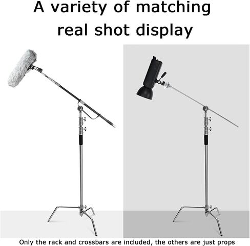C Stands with 128cm Long Horizontal Arm, 150-330cm Height Adjustable, Can Bear 20kg Tripod,for Photography Studio Softbox in Saudi Arabia