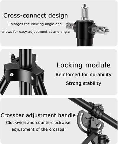 C Stands,134-400cm Adjustable Height Light Stand with Boom Arm, Portable and Foldable for Photography Studio Softbox in Saudi Arabia