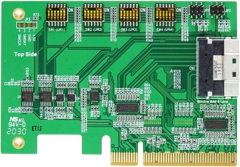 PCIe x8 Gen4 with ReDriver to SlimSAS 8i (SFF-8654) Add-in-Card | Micro SATA Cables in Saudi Arabia