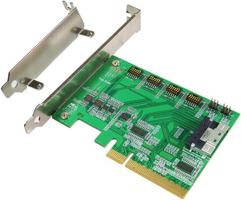 PCIe x8 Gen4 with ReDriver to SlimSAS 8i (SFF-8654) Add-in-Card | Micro SATA Cables in Saudi Arabia