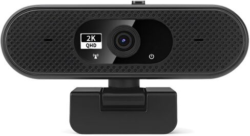 Hprosper 2K 5M Webcam with Beauty, Computer Camera with Low-Light Correction, AI Noise-Canceling Microphone, Adjustable Field of View, Built-in Privacy Shutter in Saudi Arabia