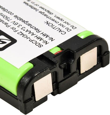 Synergy Digital Cordless Phone Battery, Compatible with Panasonic KX-TG2215B Cordless Phone, (Ni-MH, 3.6V, 750 mAh) Ultra High Capacity, Replacement for Panasonic HHR-P107 Battery in Saudi Arabia