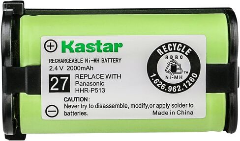 KASTAR HHR-P513 حزمة 1 حزمة ، من النوع 27 استبدال لـ HHR-P513 HHR-P513A HHR-P513A1B HRR-P513A1B KX-TG2216 KX-TG2216FV KX-TG2216RV KX-TG2216SV KX-TG224 KX-TG224 KX2224 KX2224 KX-TG224 KX. KX-TG2226BV in Kuwait