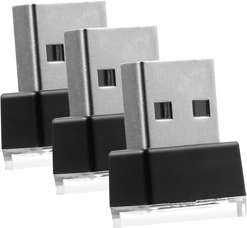 Ciieeo 3pcs Mini USB LED Atmosphere Lamp for Car Easy to Use Water Resistant Lighting Car Decoration Accessories for Night Illumination in Kuwait