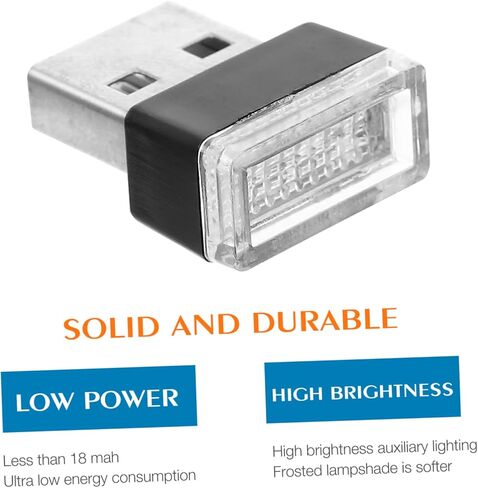 Ciieeo 3pcs Mini USB LED Atmosphere Lamp for Car Easy to Use Water Resistant Lighting Car Decoration Accessories for Night Illumination in Kuwait