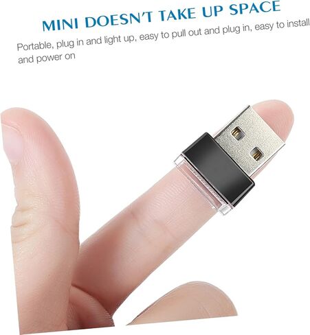 Ciieeo 3pcs Mini USB LED Atmosphere Lamp for Car Easy to Use Water Resistant Lighting Car Decoration Accessories for Night Illumination in Kuwait