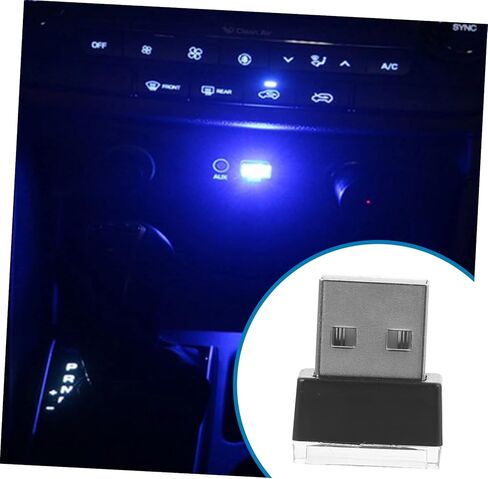 Ciieeo 3pcs Mini USB LED Atmosphere Lamp for Car Easy to Use Water Resistant Lighting Car Decoration Accessories for Night Illumination in Kuwait