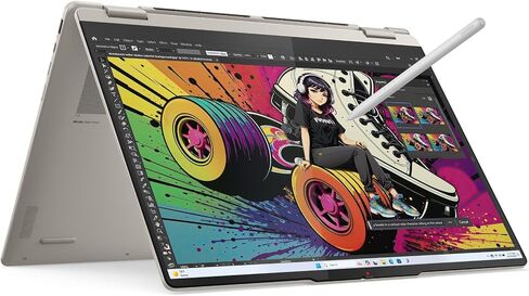 Lenovo Yoga 7 2-in-1 16AKP10-2025 جهاز كمبيوتر محمول جديد- 16 "Wuxga IPS- Touch 6-Core Amd Ryzen AI 5 340-16GB LPDDR5 512GB SSD- AMD Radeon 840M Graphics Thunderbolt 4- Backlit KB- Phunseprint- Win11 Home in Kuwait