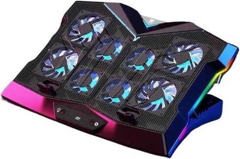 لعبة RGB المحمول Cooler 2 USB Ports 8 مراوح لعبة LED LED LED LID CAPTOP مبرد مناسبة ل 13-19 بوصة كمبيوتر محمول MACBOOK حامل in Saudi Arabia
