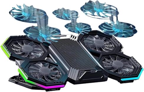 17 بوصة ألعاب الكمبيوتر المحمول برودة ستة مروحة ارتفاع سرعة الرياح قابلة للتعديل RGB الإضاءة الخلفية in Saudi Arabia