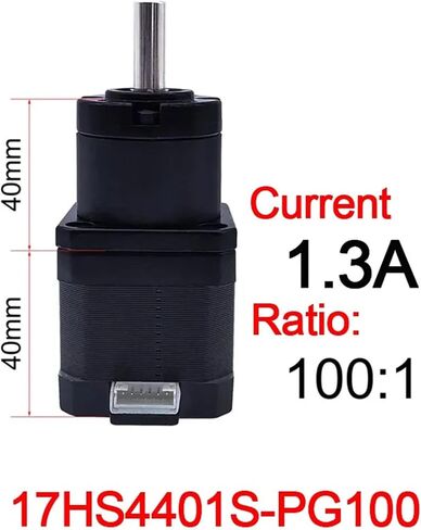 1Pc 42BYG Stepper Motor 40mm Body Length with 3.71:1-139:1 Ratio Planetary Gear Stepping Motor with Gearbox(PG14) in Saudi Arabia