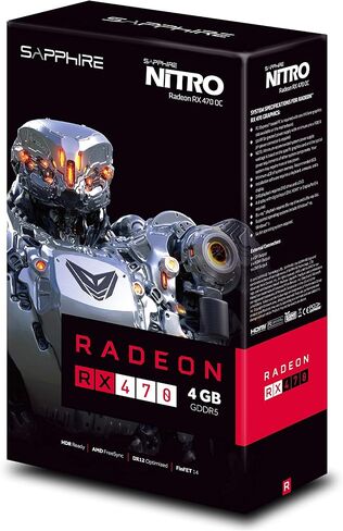 SAPPHIRE RADEON NITRO RX 470 4GB GDDR5 DUAL HDMI / DVI-D / DUAL DP OC (UEFI) PCI-E CARDATIC 11256-10-20G (متجدد) in Kuwait