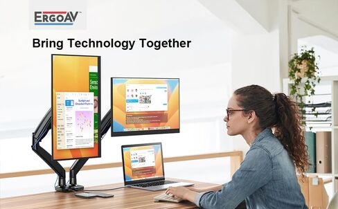 Motion Desk Motion للشاشات المزدوجة تصل إلى 34 ″ و 22 رطلاً in Kuwait