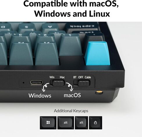Keychron Q5 Pro اللاسلكي QMK/عبر لوحة المفاتيح الميكانيكية ، 96 ٪ تخطيط مقبض قابل للبرمجة بالكامل تصميم الألومنيوم المزدوج ، مفتاح K Pro Red Hot-swappable لنظام التشغيل Mac Windows-Black in Saudi Arabia