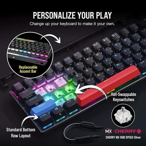 Corsair K70 Pro Mini Wireless 60 ٪ (CH-9189014-NA) لوحة مفاتيح مفتاح سرعة الكرز MX الميكانيكية مع RGB الخلفية-أسود (متجدد) in Kuwait