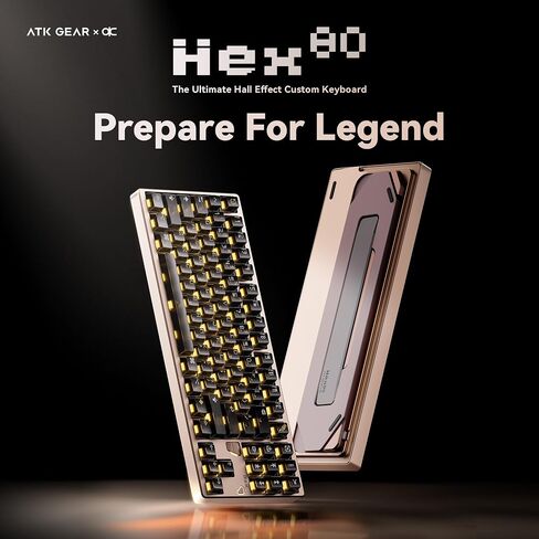 ATK X QK Hex80 هو لوحة مفاتيح الألعاب المغناطيسية ، 80 ٪ TKL ، الألومنيوم CNC ، مفاتيح TI Hall-Effect ، 8 كيلو هرتز الاقتراع ، الزناد السريع ، RGB الخلفية (Gery) in Kuwait