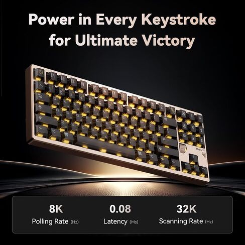 ATK X QK Hex80 هو لوحة مفاتيح الألعاب المغناطيسية ، 80 ٪ TKL ، الألومنيوم CNC ، مفاتيح TI Hall-Effect ، 8 كيلو هرتز الاقتراع ، الزناد السريع ، RGB الخلفية (Gery) in Kuwait
