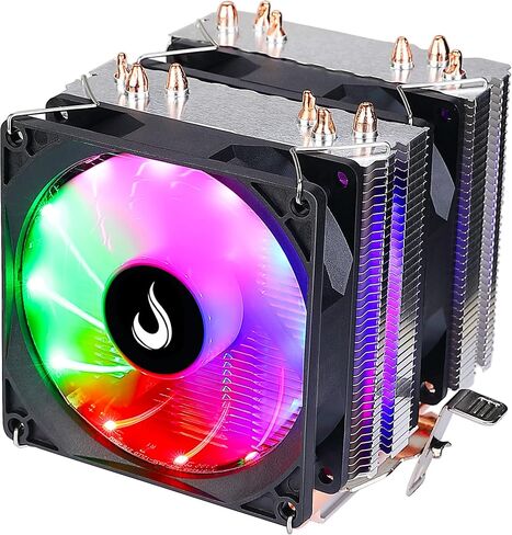 Computer Case Air Cooler - وضع الارتفاع - Gamer - G800-180mm - LED: RGB Rainbow - - Intel: 775/1150/1151/1155/1156/1366 - AMD: AM4/AM2/AM2+/AM3+/FM1/FM1/FM1 in Kuwait