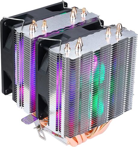 Computer Case Air Cooler - وضع الارتفاع - Gamer - G800-180mm - LED: RGB Rainbow - - Intel: 775/1150/1151/1155/1156/1366 - AMD: AM4/AM2/AM2+/AM3+/FM1/FM1/FM1 in Kuwait