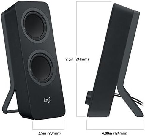 Logitech Z207 - Altifalantes - Para PC - Canal 2.0 - Sem Fios - Bluetooth - 5 واط (إجمالي) - Preto in Saudi Arabia