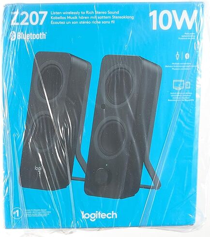 Logitech Z207 - Altifalantes - Para PC - Canal 2.0 - Sem Fios - Bluetooth - 5 واط (إجمالي) - Preto in Saudi Arabia