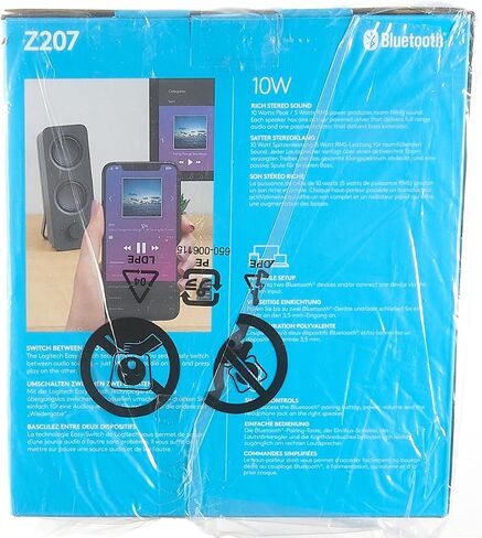 Logitech Z207 - Altifalantes - Para PC - Canal 2.0 - Sem Fios - Bluetooth - 5 واط (إجمالي) - Preto in Saudi Arabia