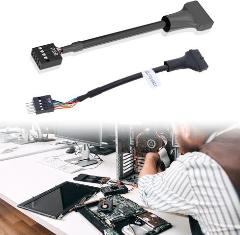 كابل محول اللوحات الأم USB3.0 إلى USB 2.0 لاتصال اللوحة الأمامية 19/20 قدمًا إلى 9 دبوس من الذكور كابل أنثى in Saudi Arabia