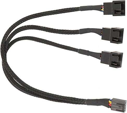 Fan Splitter Cable Sleeved Adapter Computer PC Fan Power Extension Cable 1 to 3/4 Converter for Computer in Saudi Arabia