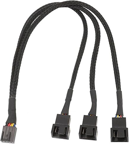 Fan Splitter Cable Sleeved Adapter Computer PC Fan Power Extension Cable 1 to 3/4 Converter for Computer in Saudi Arabia