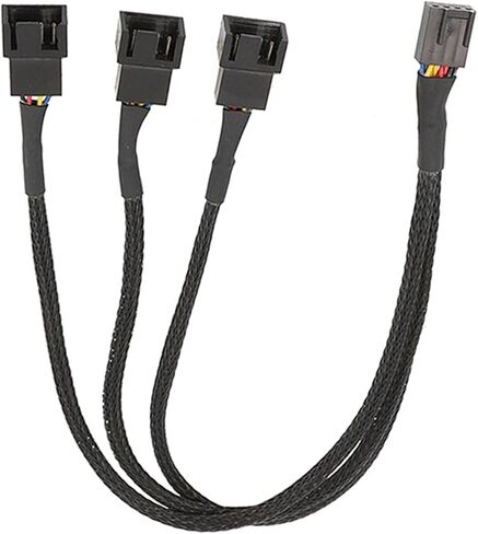 Fan Splitter Cable Sleeved Adapter Computer PC Fan Power Extension Cable 1 to 3/4 Converter for Computer in Saudi Arabia