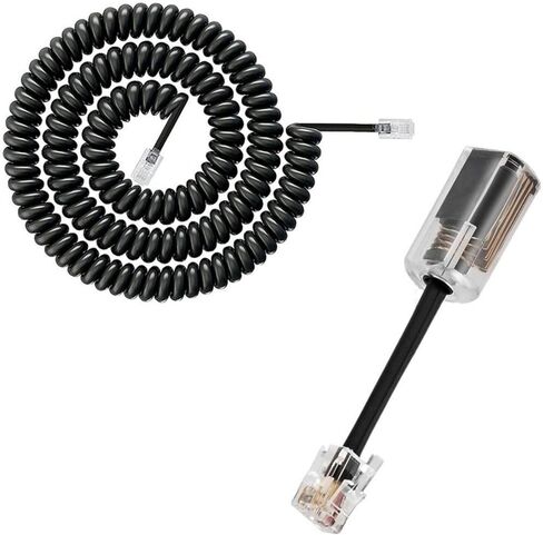 1 Set Telephone Cord Detangler 360 Degree Rotating Landline Cable Telephone Handset Cord RJ9 Phone Cord Detangler in Saudi Arabia