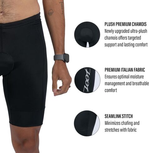 Zoot Men’s Core 9-Inch Tri Shorts, Quick Dry Performance Triathlon Shorts with Cycling Chamois Pad, Pockets & UPF 50+ Fabric in Saudi Arabia