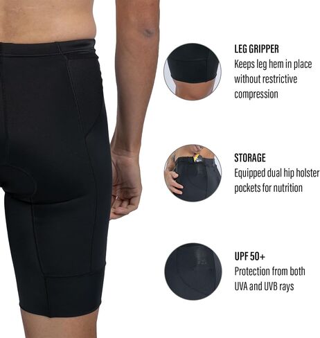 Zoot Men’s Core 9-Inch Tri Shorts, Quick Dry Performance Triathlon Shorts with Cycling Chamois Pad, Pockets & UPF 50+ Fabric in Saudi Arabia