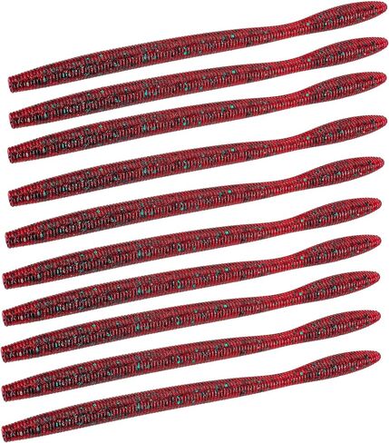 Dudley's Finesse Worm | 6" Finesse Worm | Ideal for Tournament Anglers | Perfect for A Wide Range of Fishing Applications |10 Pack in Saudi Arabia
