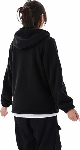 معاطف شتوية JiangWu للنساء بسحاب كامل وسترة من الصوف القطبي مبطنة بصوف الشيربا معطف دافئ للاستخدام الخارجي in Kuwait