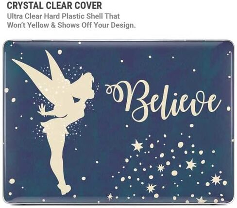 Skinit Case + Skin Compatible with MacBook Air 13in M1 (2021) - Officially Licensed Disney Tinker Bell Believe Design in Saudi Arabia