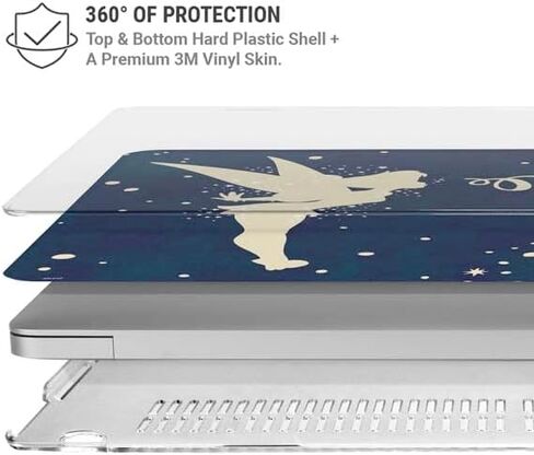 Skinit Case + Skin Compatible with MacBook Air 13in M1 (2021) - Officially Licensed Disney Tinker Bell Believe Design in Saudi Arabia