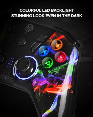 EasySMX PC Wireless Controller, Gaming Controller for Computer,Laptop,PS3,Android TV, Nintendo Switch and Tesla with Adjust LED Light, Dual Vibration and 4 Programmable Keys, Battery Up to 14 Hours in Kuwait