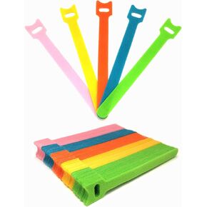 100PCS 6-inch Color Reusable Fastening Cable Ties, Multi-purpose Cable Straps made of Toughness Ultra-fine Fiber Cloth, are Versatile and Reusable Cable Ties Suitable for Cable Organizer,5 Colors in Saudi Arabia