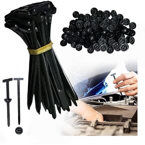 Nylon Universal Cable Tie Buckle，Nylon Cable Tie Buckle，New Multifunctional，Multipurpose Plastic Cable Ties Tool，Heavy Duty Self-Locking Zip Ties Holder（20PC/50PC/100PC/150PC/200PC) (50) in Saudi Arabia