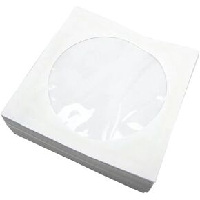 NUOBESTY 100pcs Cd Case Cd Covers Window Bag Dvd Discs Organizer Easy to Carry Eco-friendly in Kuwait