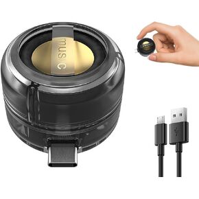 Mini Portable Speaker, 3W Plug in Cell Phone Speaker Amplifier with Type-c Audio Interface, Plug and Play for Phone, IPad, Tablet, Smartphone (Black) in Saudi Arabia