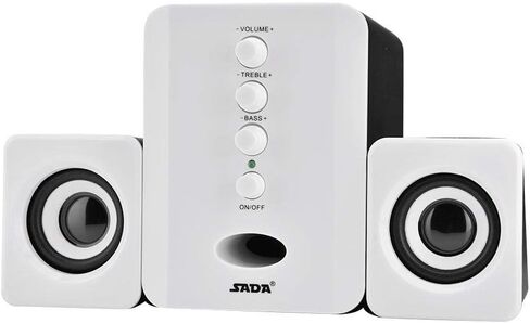 Bewinner Computer Speakers for Desktop or Laptop PC | USB-Powered Bookshelf Speakers - Active Near Field Monitors - Studio Monitor Speaker Bass Speaker High-Performance Loudspeaker (White) in Saudi Arabia